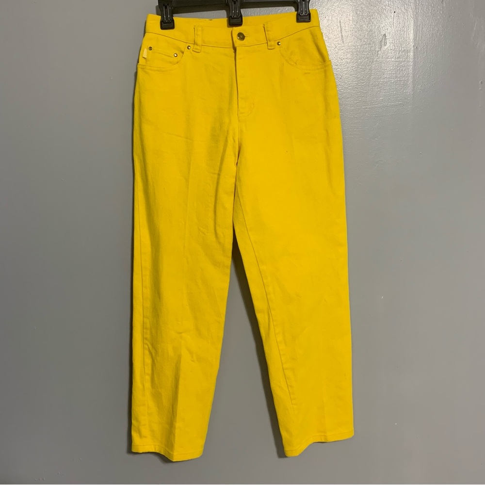 Ralph Lauren Sunshine‎ Yellow Green LRL Label Jeans Petite Size 4P